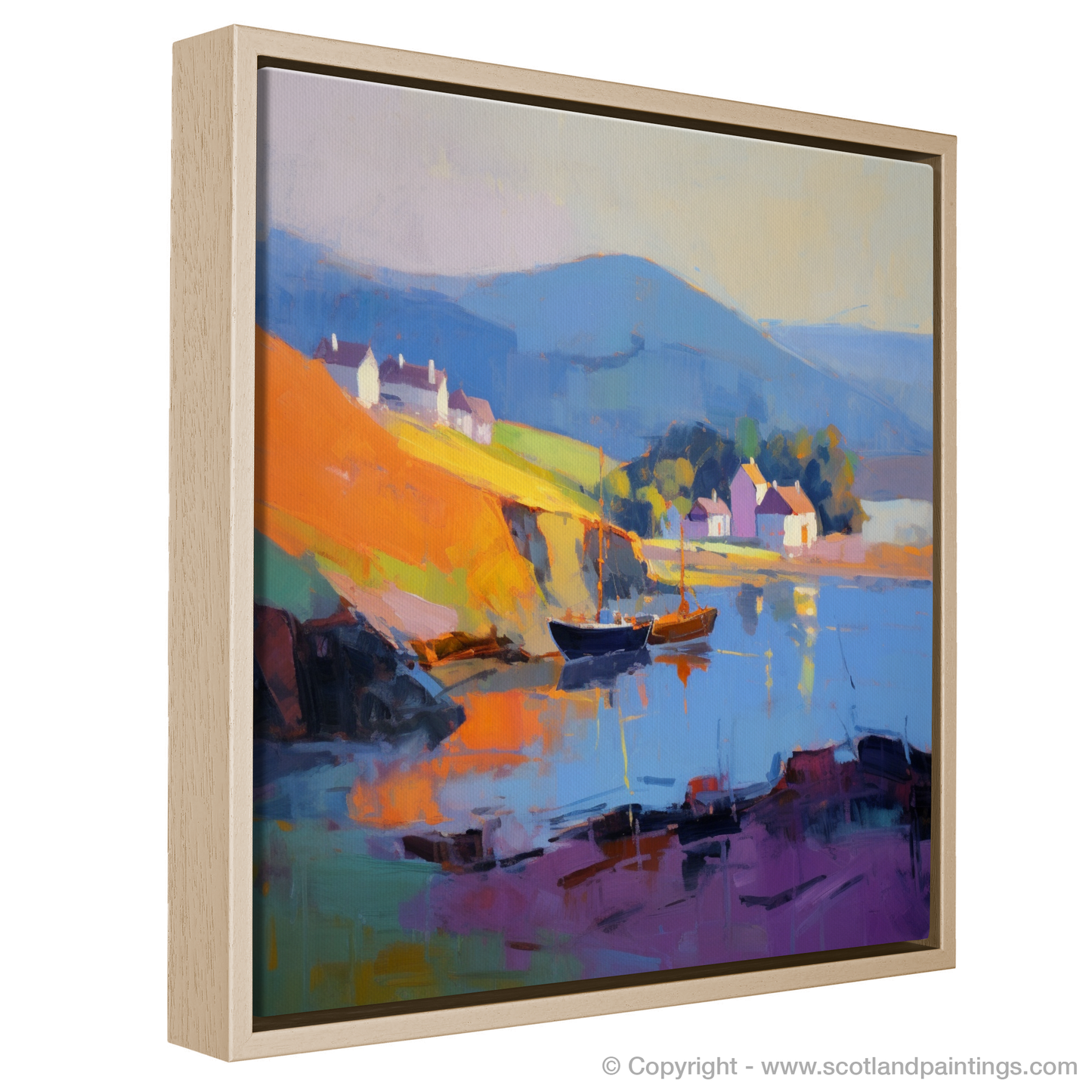 Golden Serenity: An Expressionist Homage to Findochty Harbour