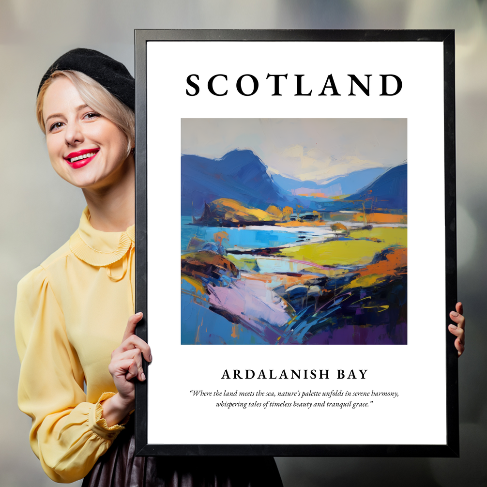 Person holding a poster of Ardalanish Bay