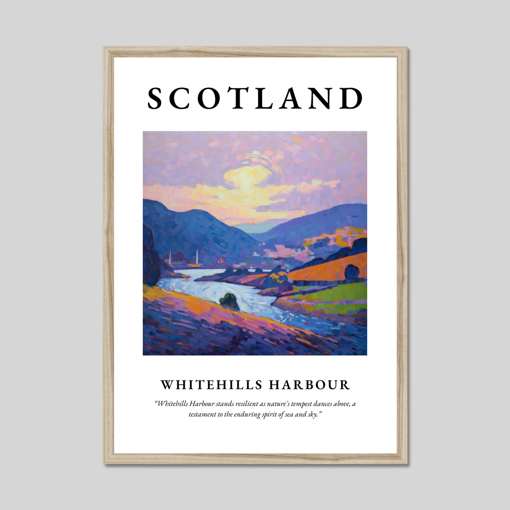 Poster in a natural frame with the word Scotland