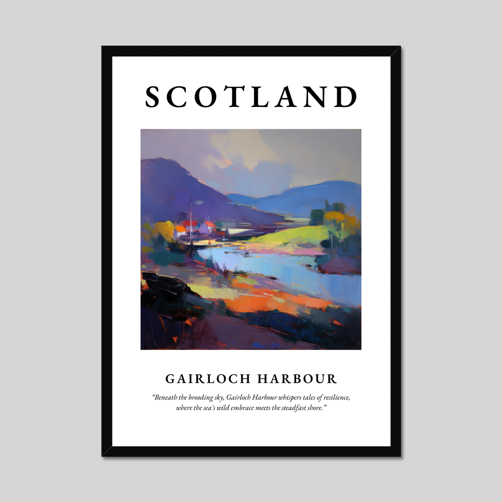 Poster of Gairloch Harbour, Scotland.