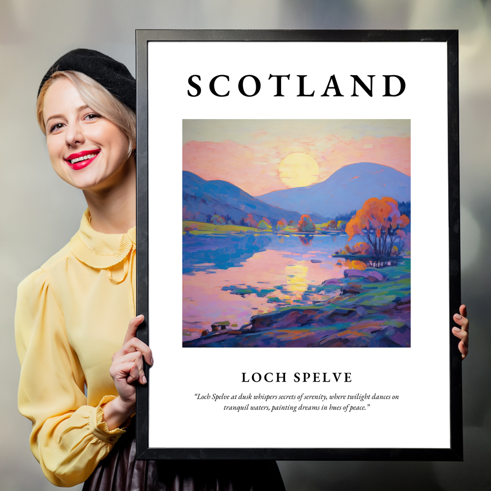 Person holding a poster of Loch Spelve