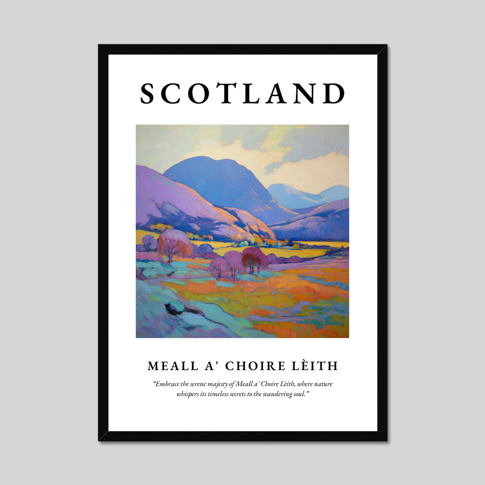 Poster of Meall a' Choire Lèith, Scotland.