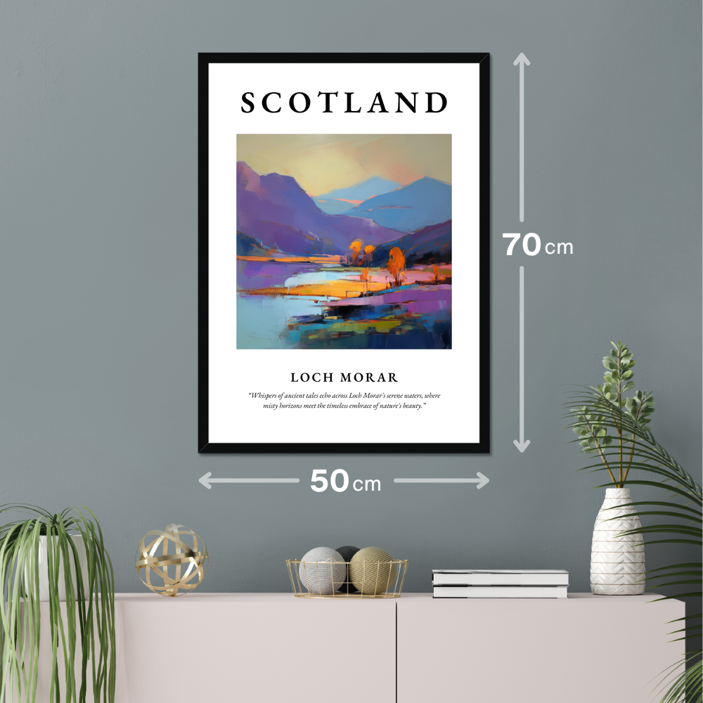 Poster of Loch Morar hanging on a wall