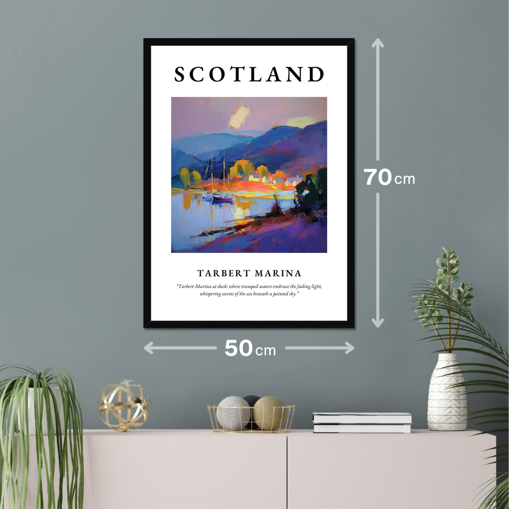 Poster of Tarbert Marina hanging on a wall