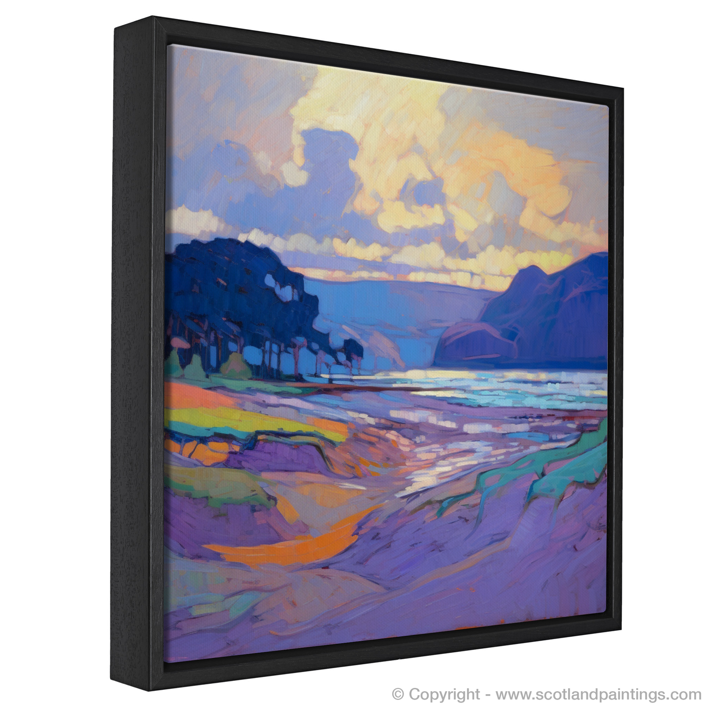 Storm Over Lunan: An Impressionist Homage to Scotland's Rugged Coastline