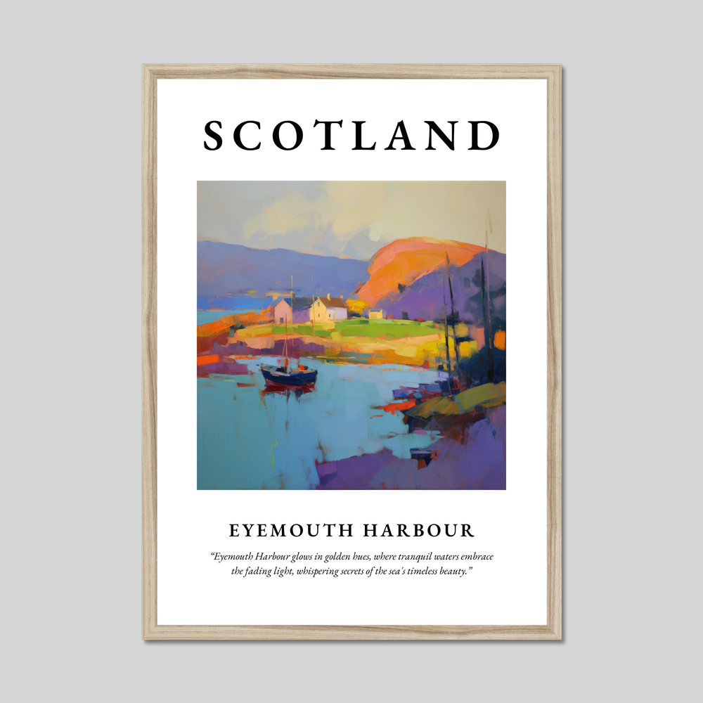 Poster in a natural frame with the word Scotland