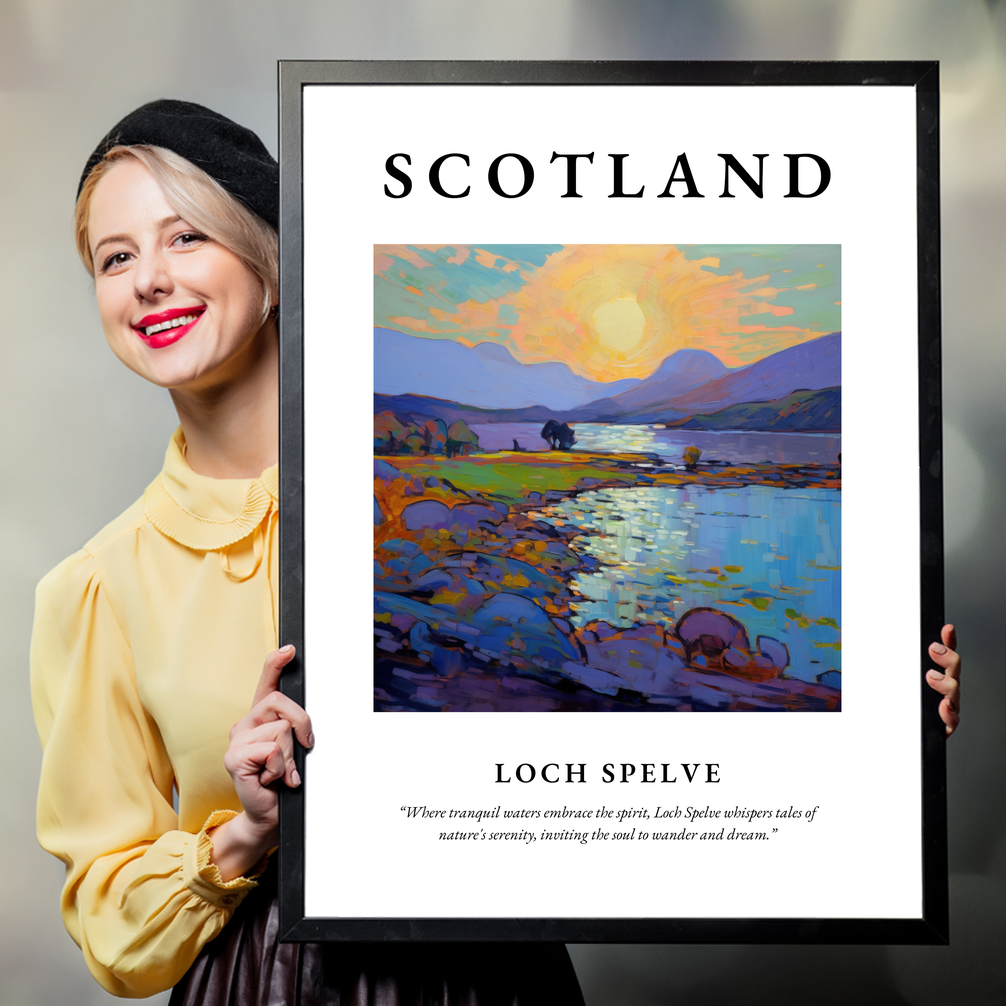 Person holding a poster of Loch Spelve