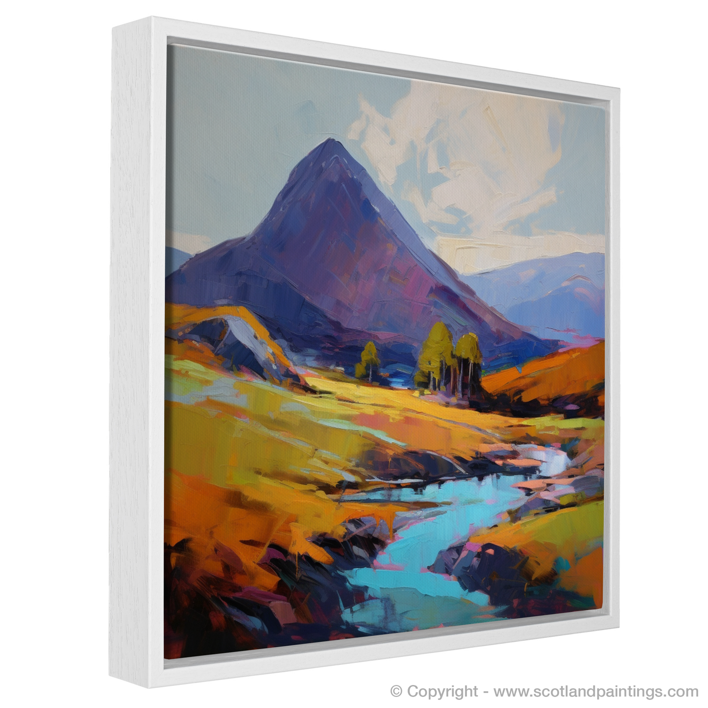 Wild Embrace of Stob Dubh - An Expressionist Ode to the Scottish Highlands