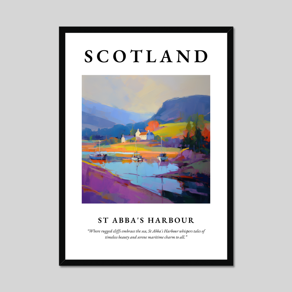 Poster of St Abba's Harbour, Scotland.