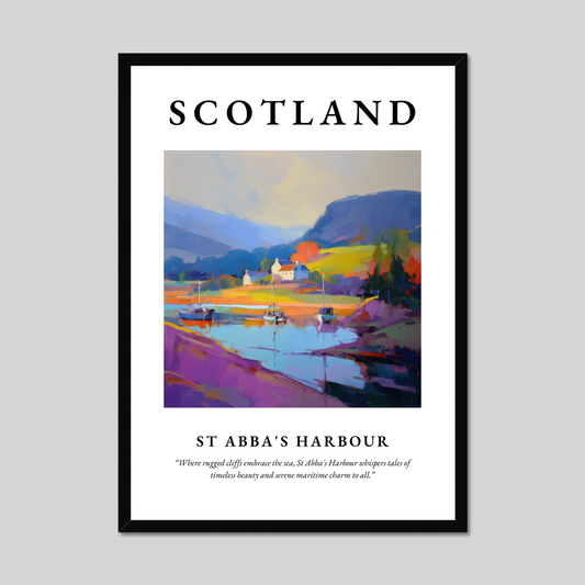 Poster of St Abba's Harbour, Scotland.