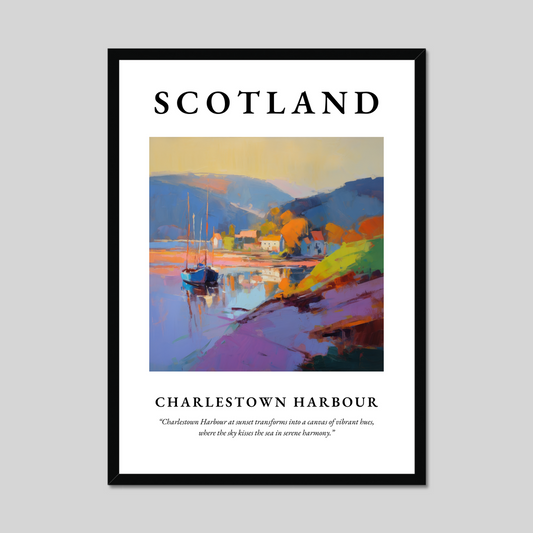 Poster of Charlestown Harbour, Scotland.