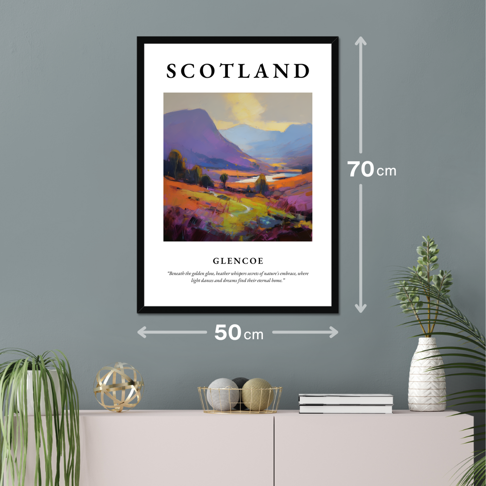 Poster of Glencoe hanging on a wall