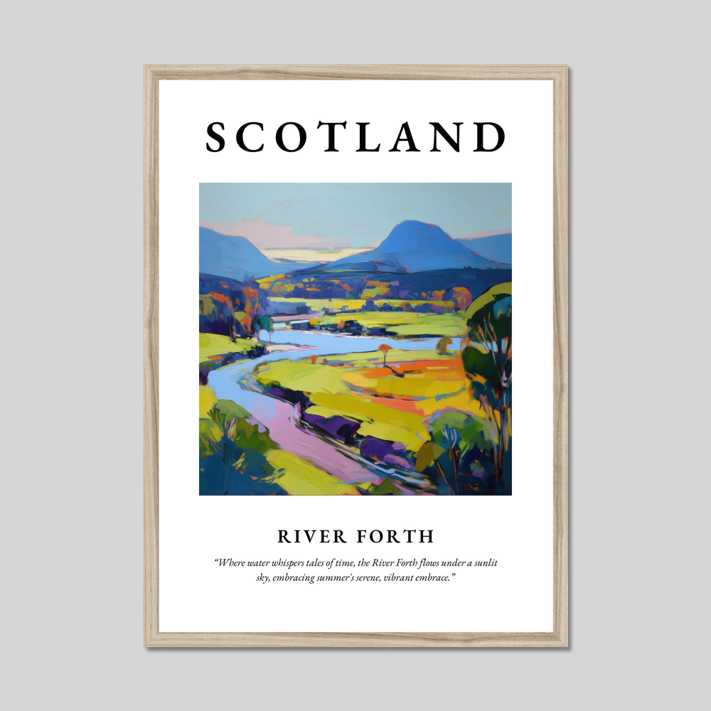 Poster in a natural frame with the word Scotland