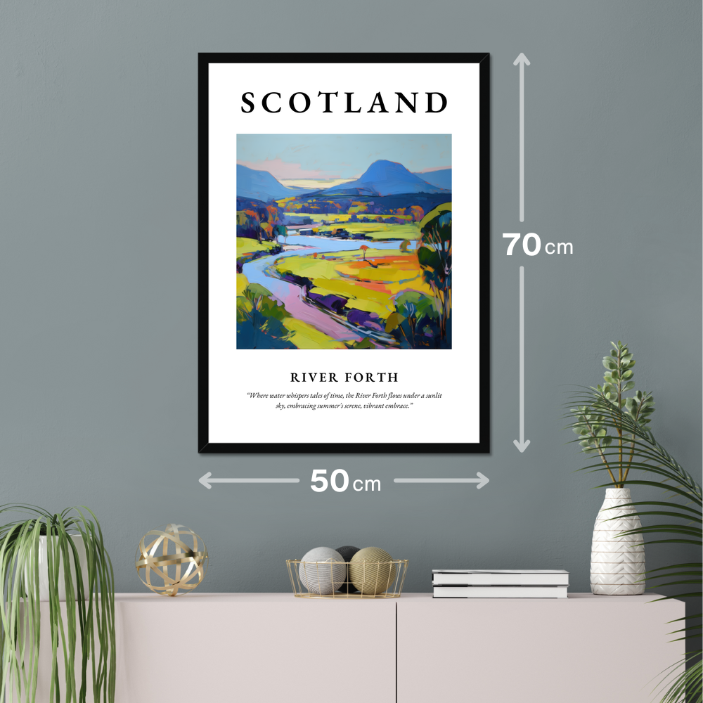 Poster of River Forth hanging on a wall