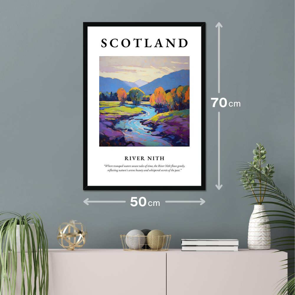 Poster of River Nith hanging on a wall