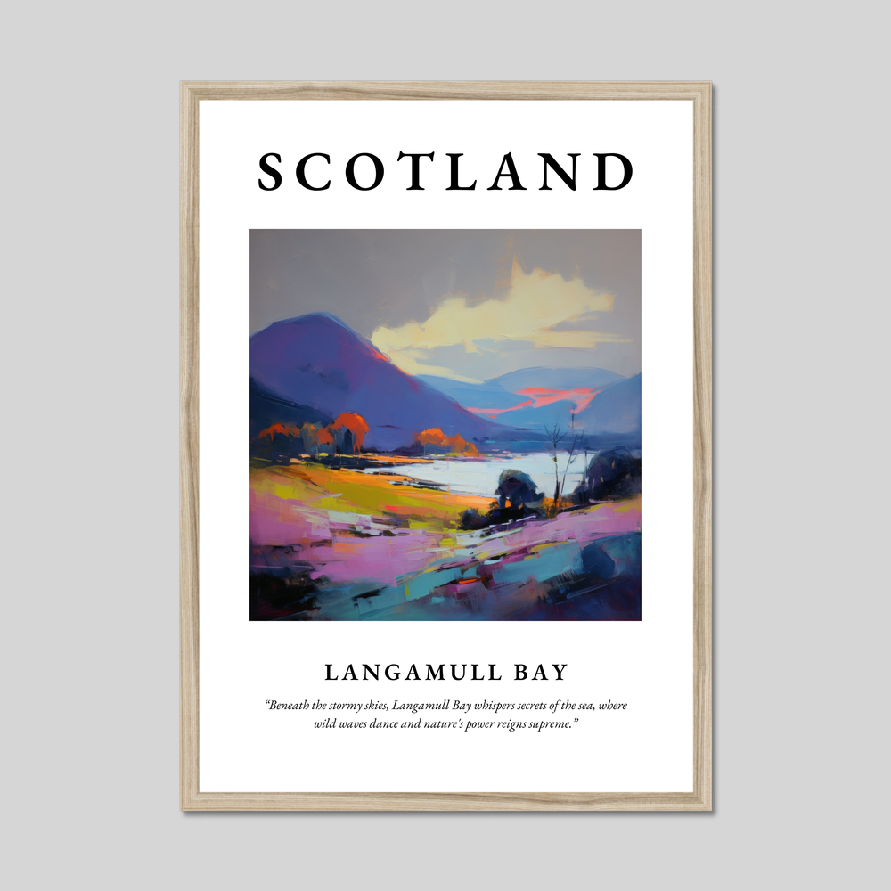 Poster in a natural frame with the word Scotland