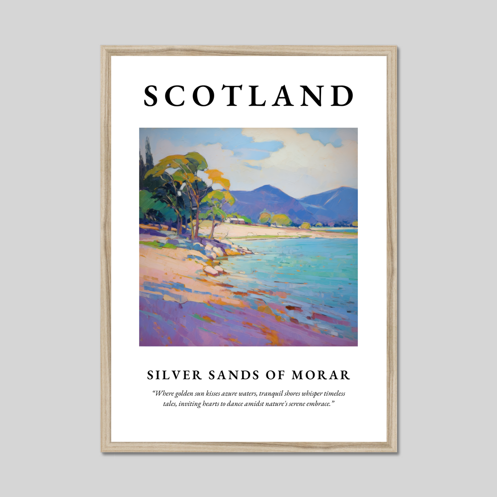 Poster in a natural frame with the word Scotland