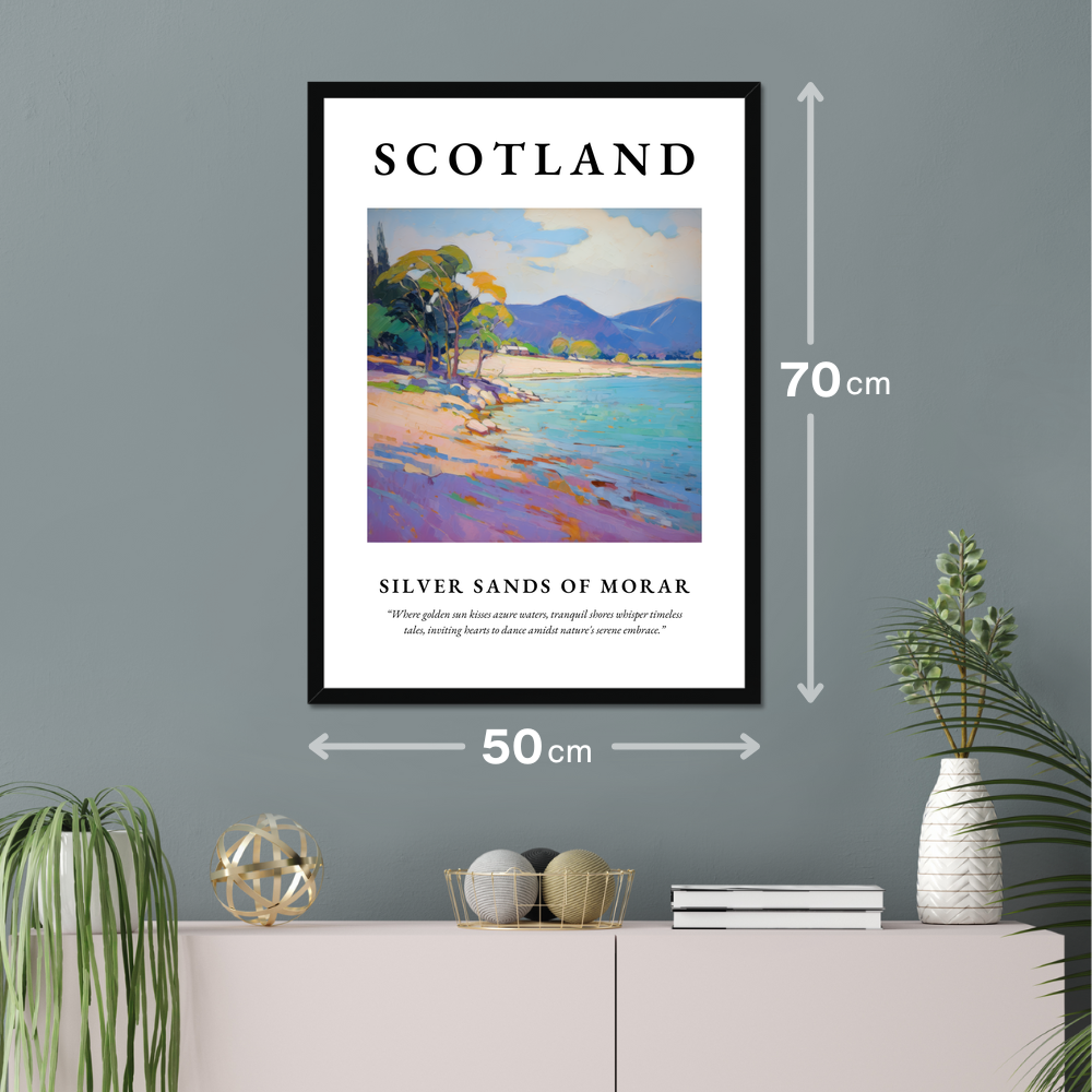 Poster of Silver Sands of Morar hanging on a wall