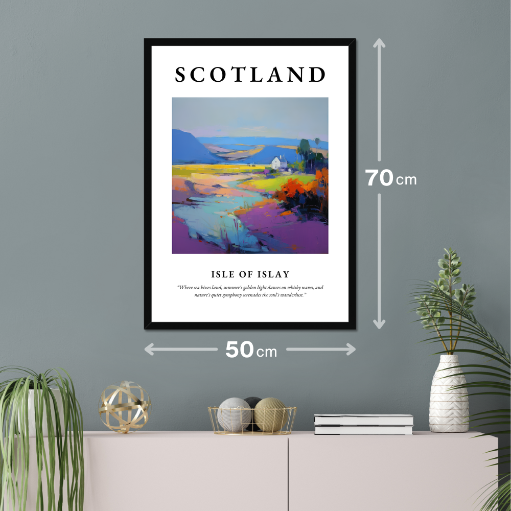 Poster of Isle of Islay hanging on a wall