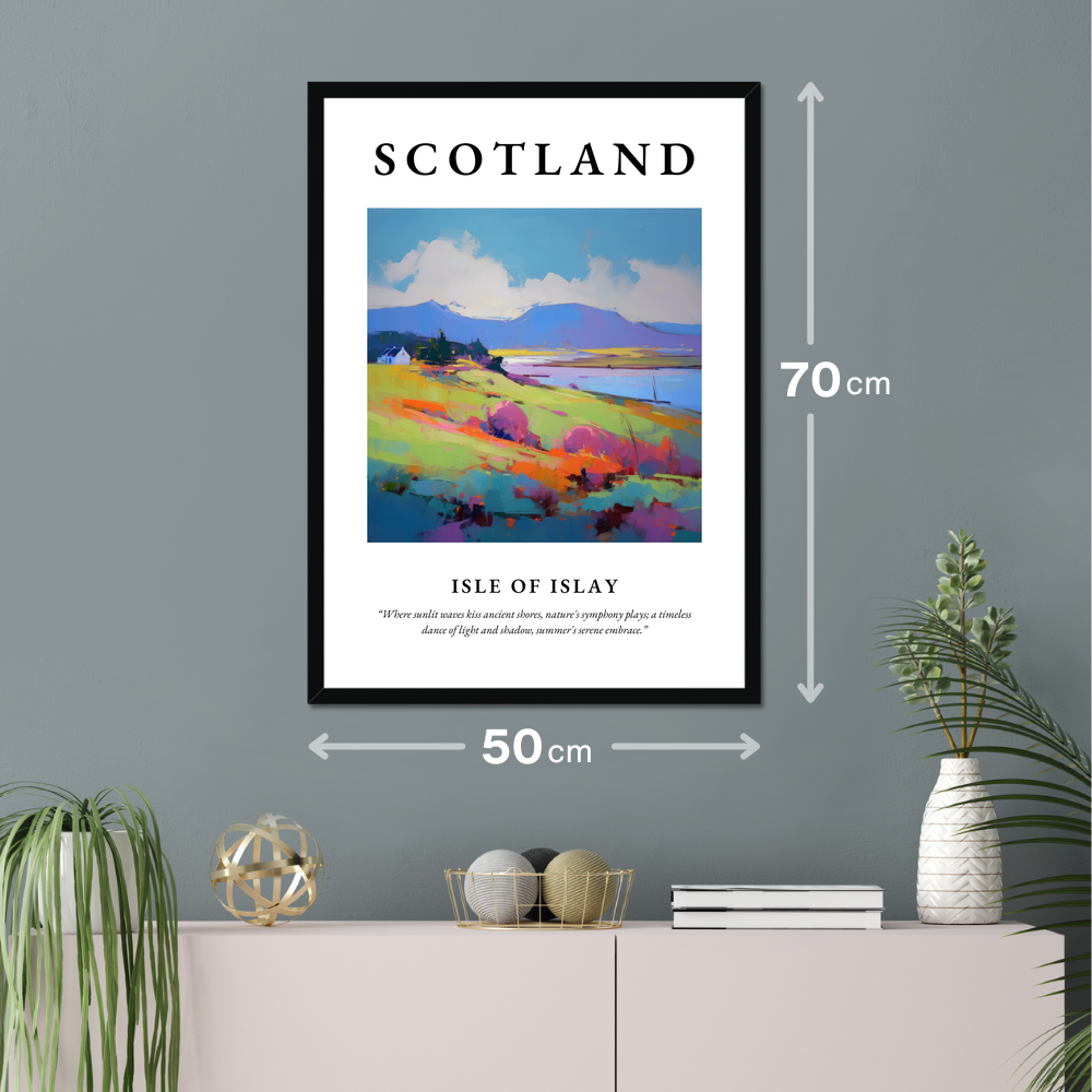 Poster of Isle of Islay hanging on a wall