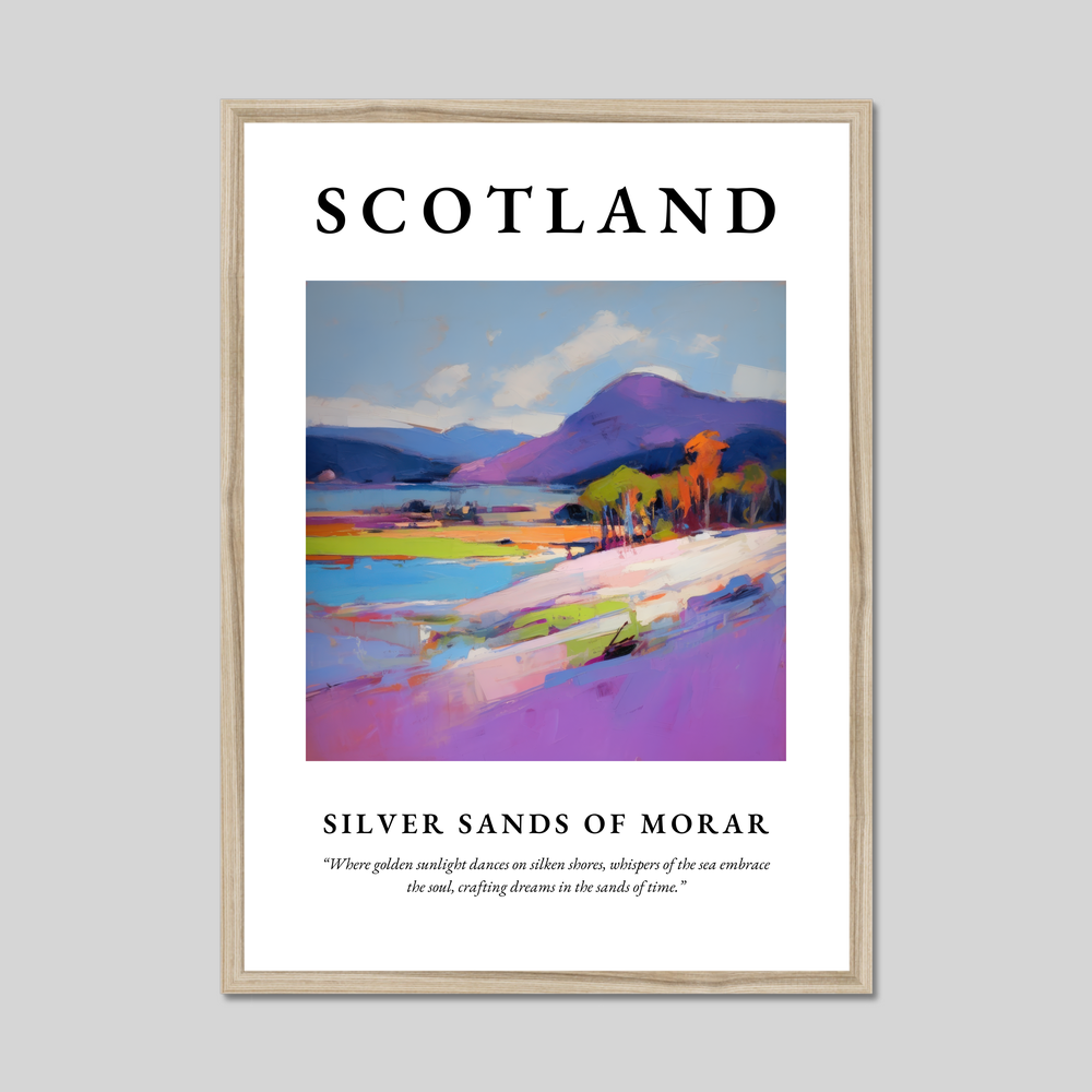 Poster in a natural frame with the word Scotland