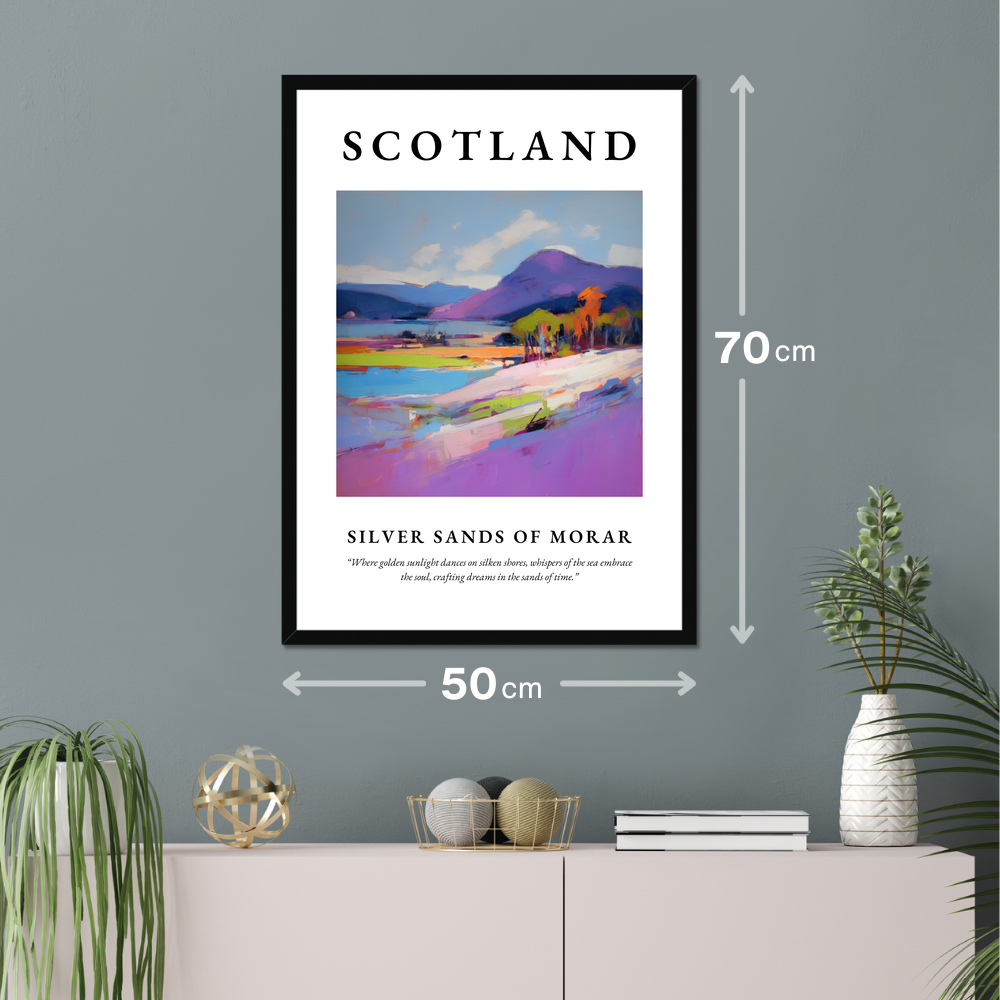 Poster of Silver Sands of Morar hanging on a wall