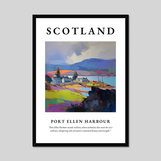 Poster of Port Ellen Harbour, Scotland.