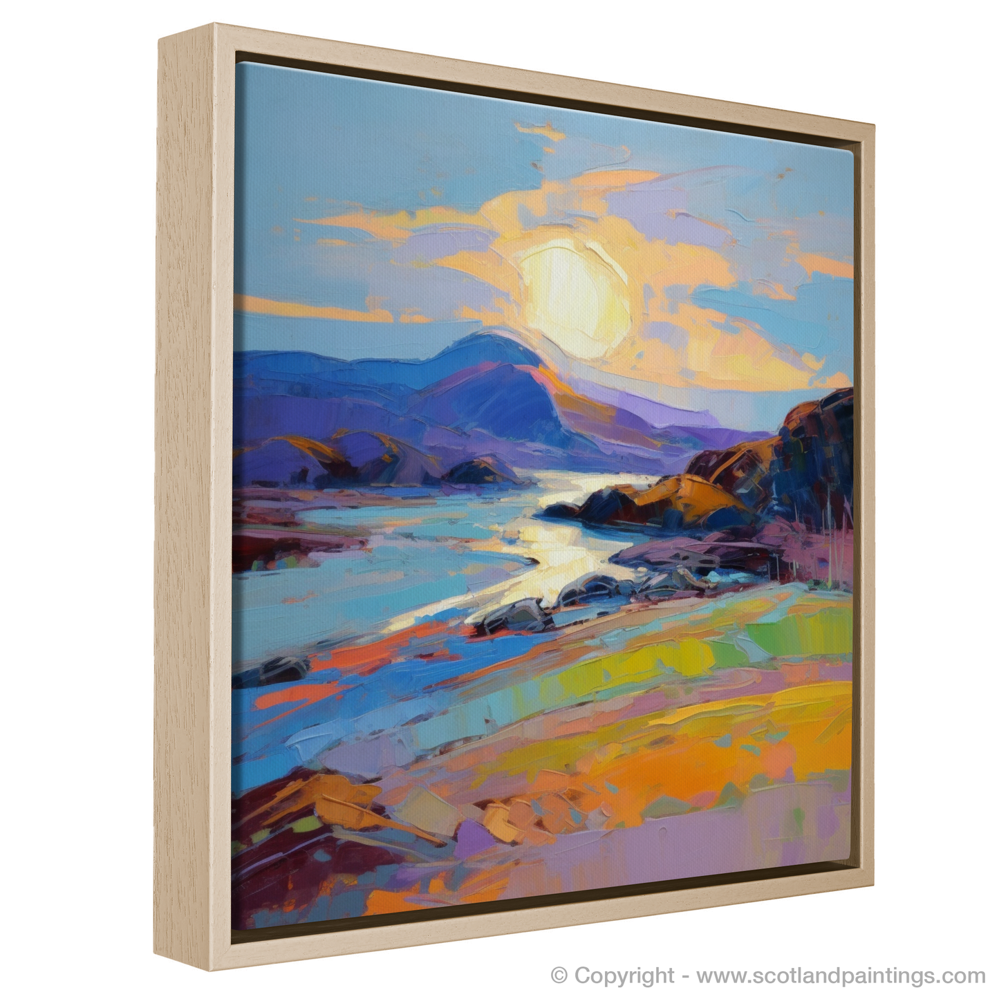 Golden Hour Glow at Traigh Mhor: An Expressionist Ode to Scottish Coves