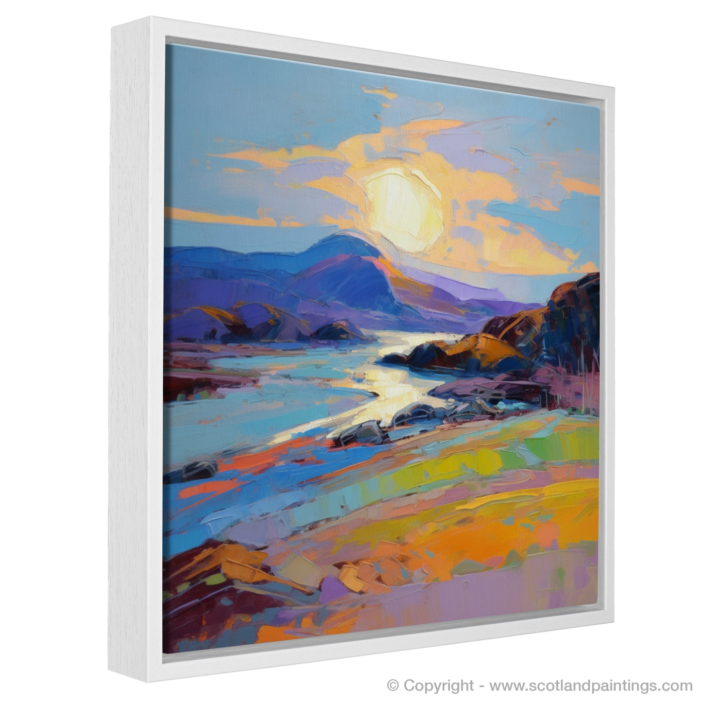 Golden Hour Glow at Traigh Mhor: An Expressionist Ode to Scottish Coves