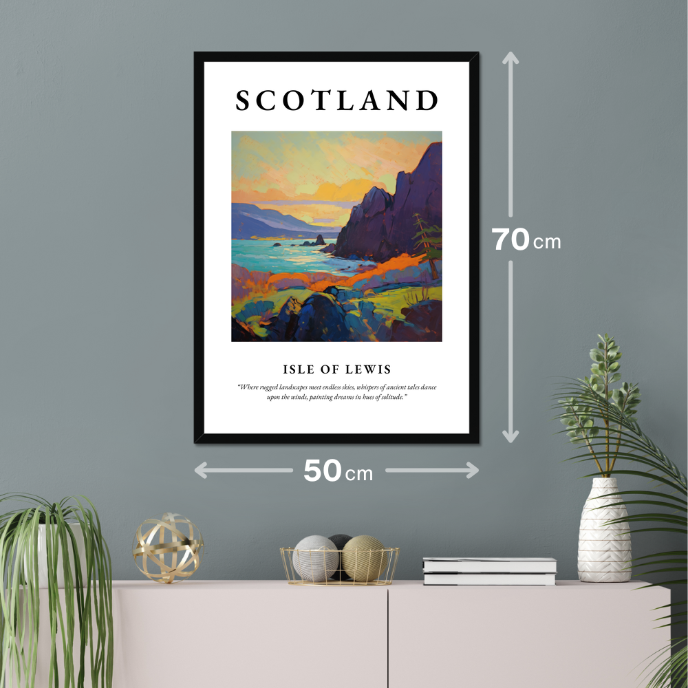 Poster of Isle of Lewis hanging on a wall