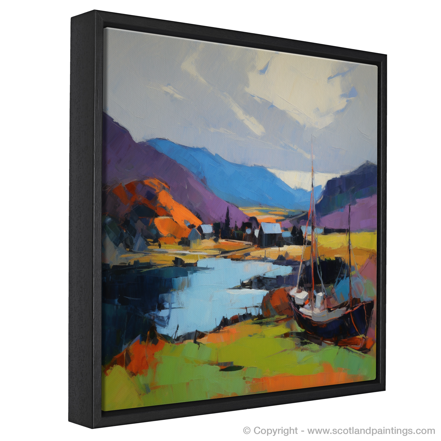 Storm over Lochranza: An Expressionist Homage to Scottish Harbours