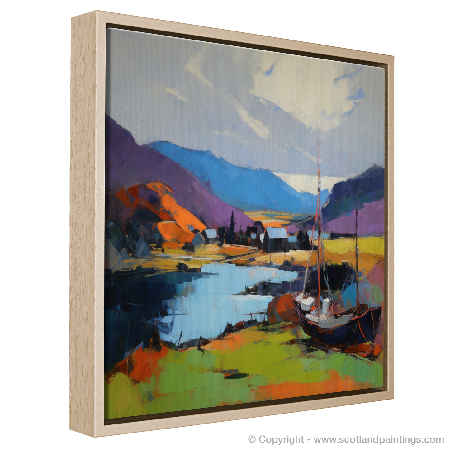 Storm over Lochranza: An Expressionist Homage to Scottish Harbours