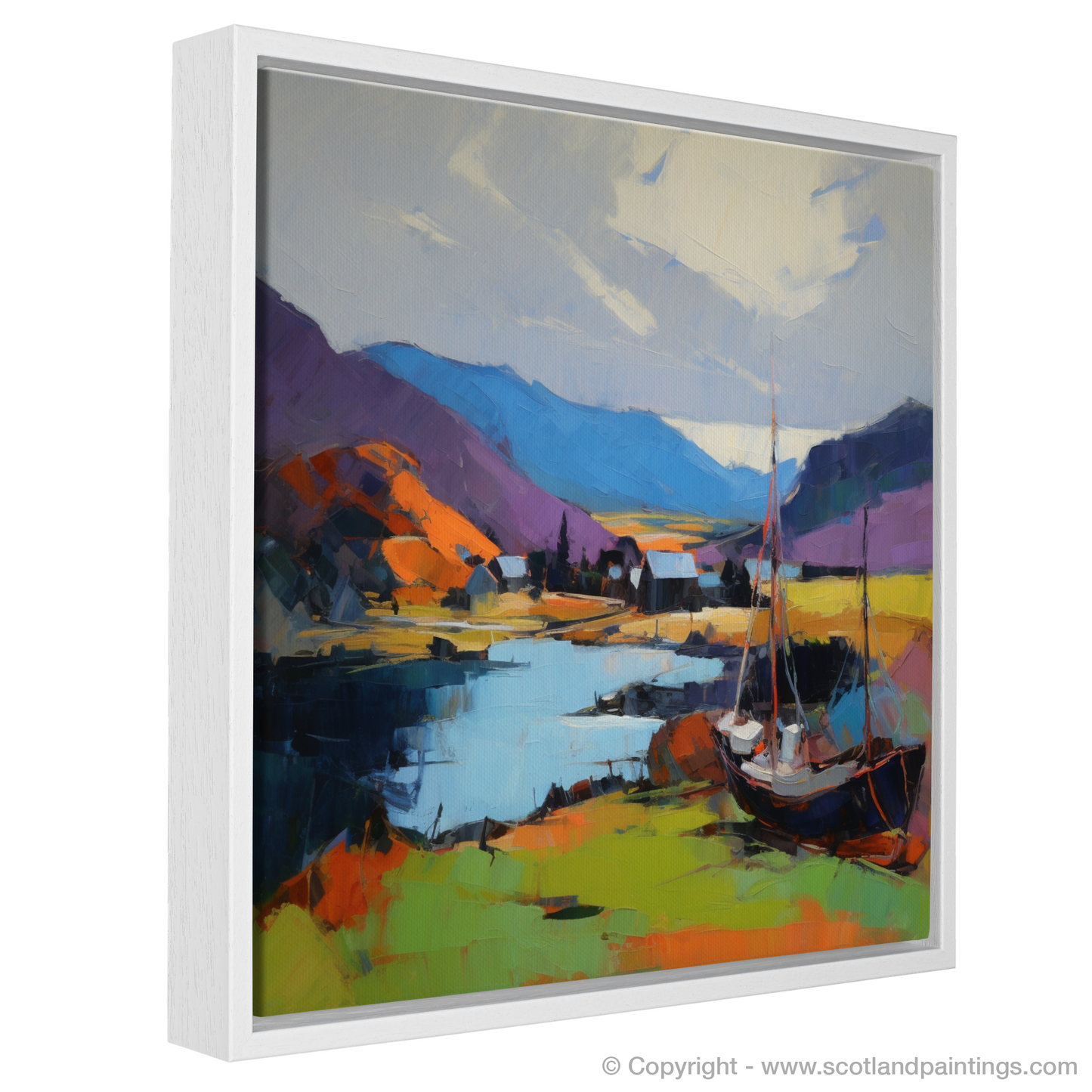 Storm over Lochranza: An Expressionist Homage to Scottish Harbours