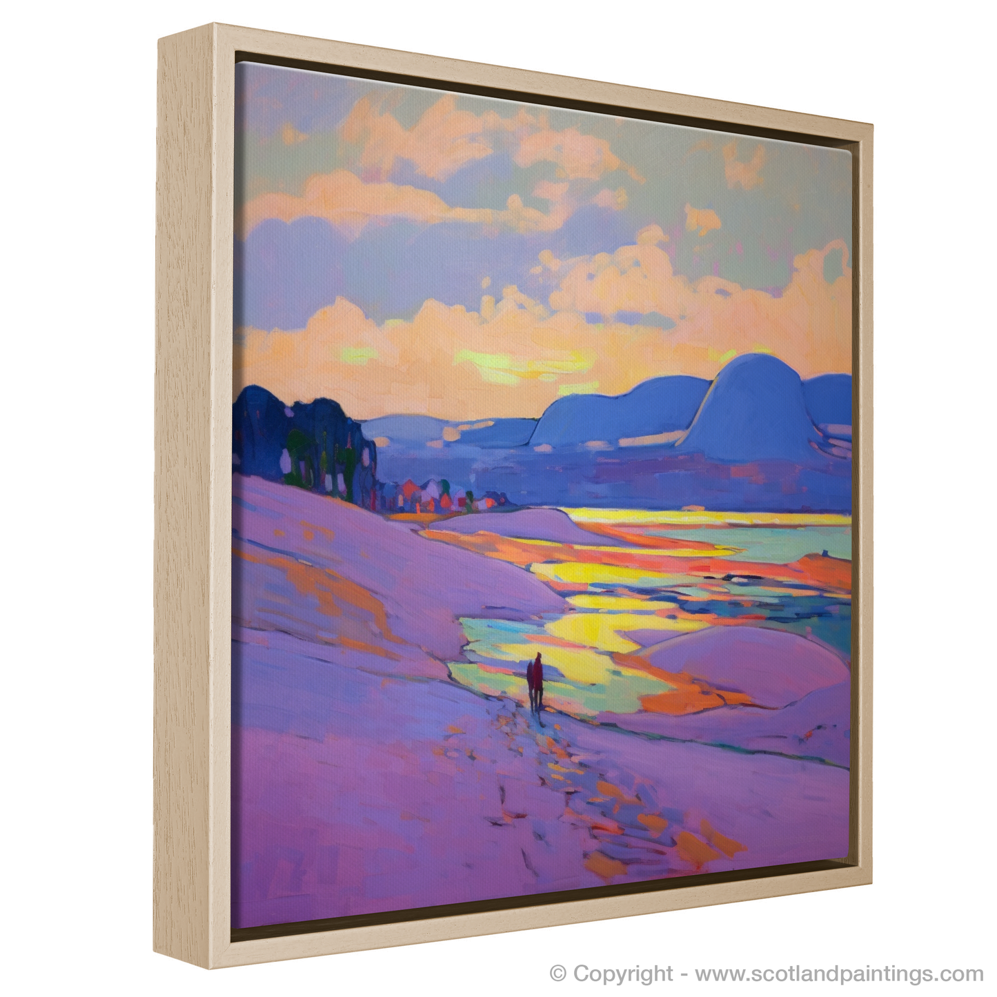 Dusk's Embrace on West Sands - An Impressionist Ode to Scottish Shores