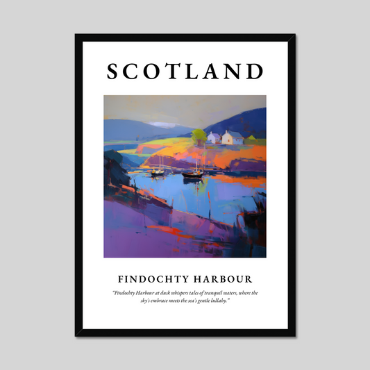 Poster of Findochty Harbour, Scotland.