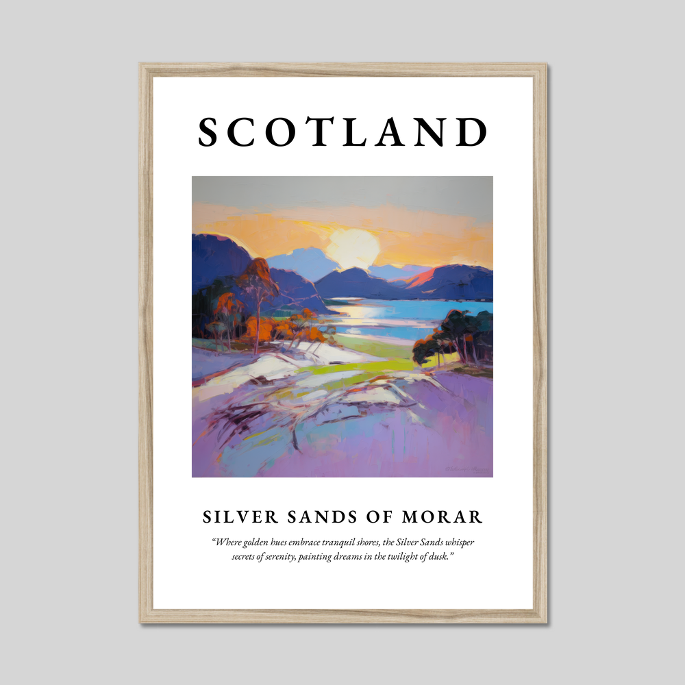 Poster in a natural frame with the word Scotland