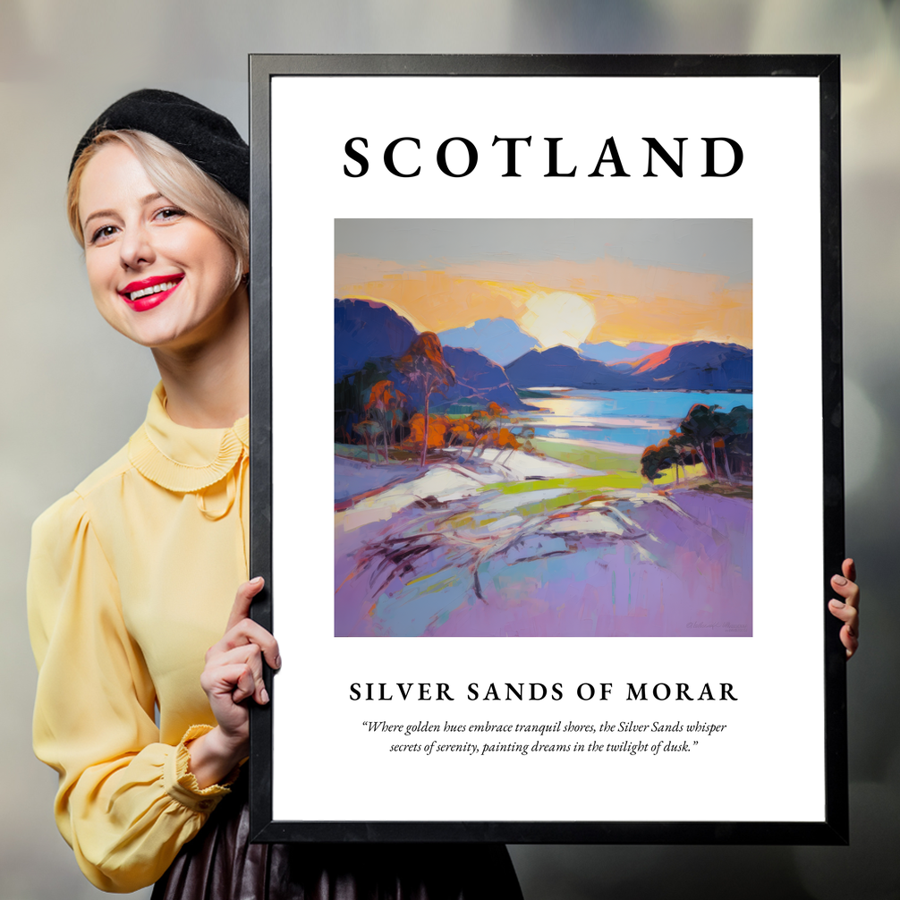 Person holding a poster of Silver Sands of Morar