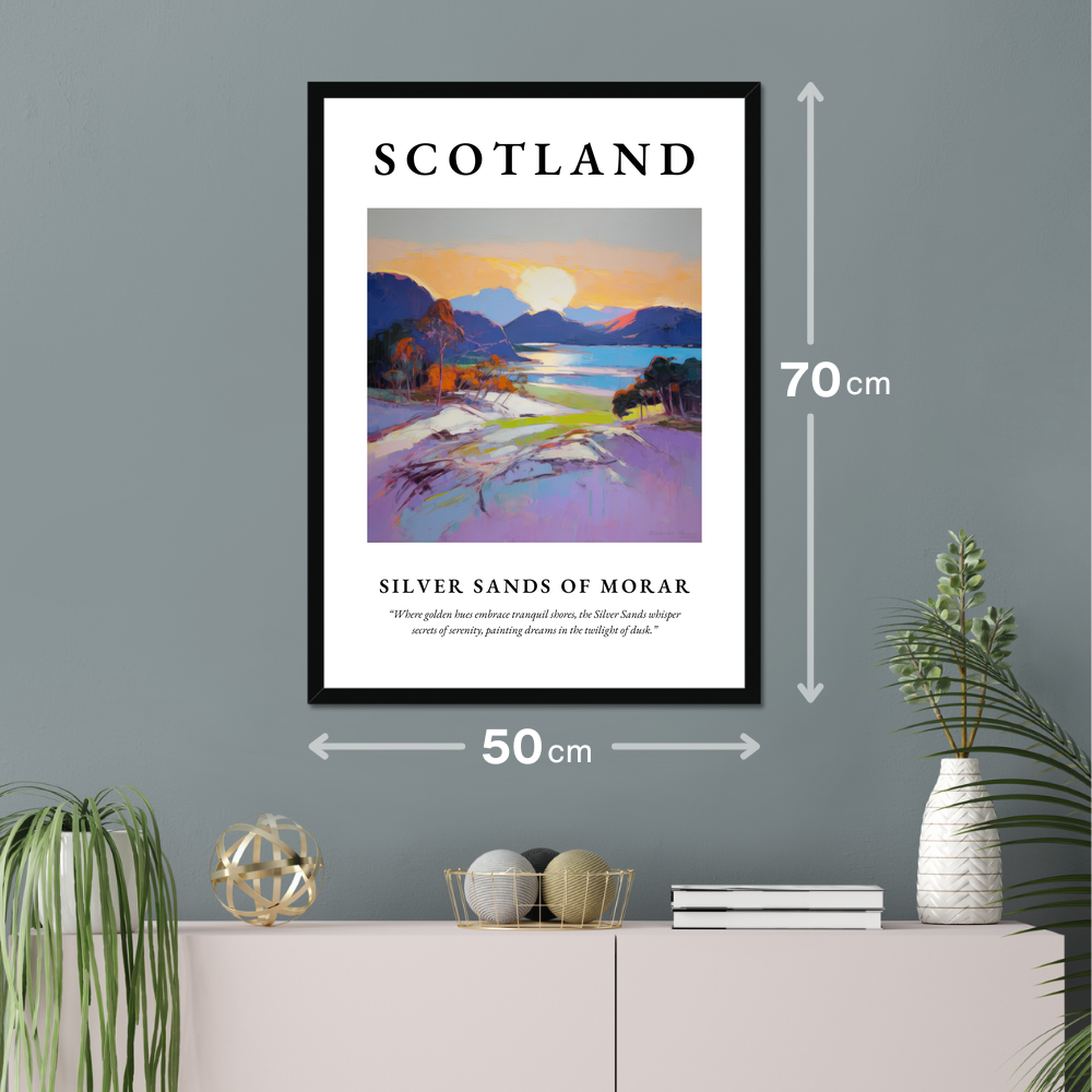 Poster of Silver Sands of Morar hanging on a wall