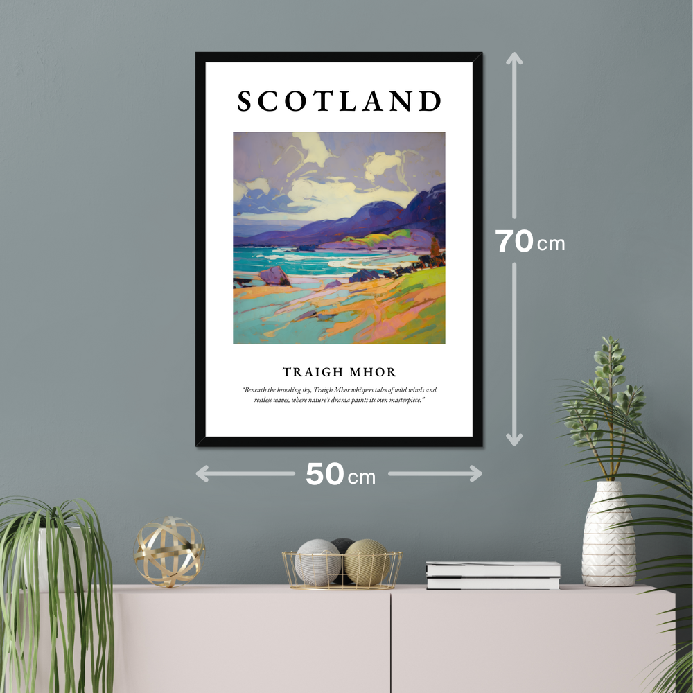 Poster of Traigh Mhor hanging on a wall