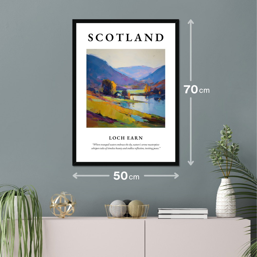 Poster of Loch Earn hanging on a wall