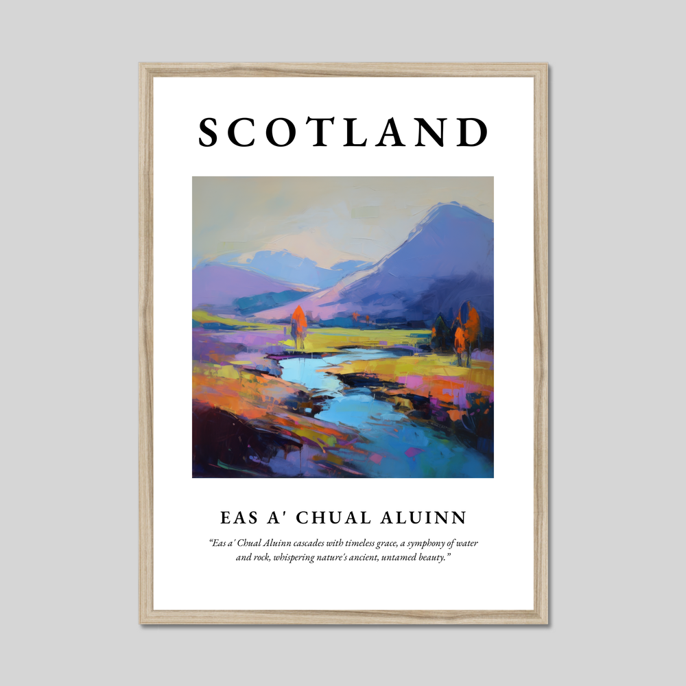 Poster in a natural frame with the word Scotland