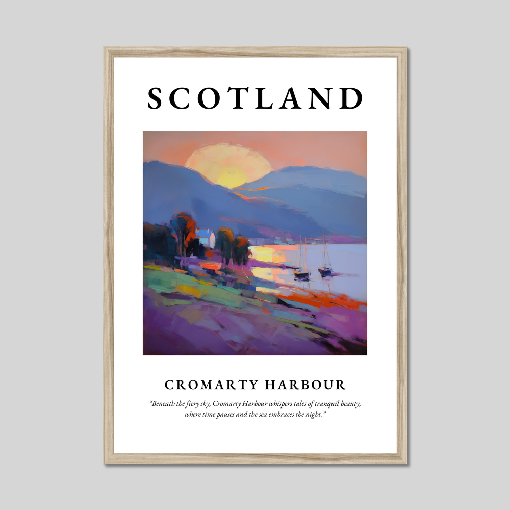 Poster in a natural frame with the word Scotland