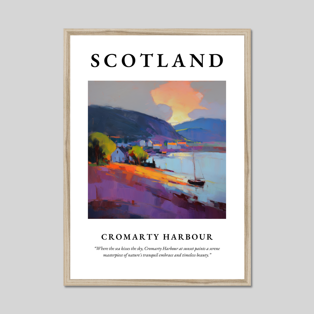 Poster in a natural frame with the word Scotland