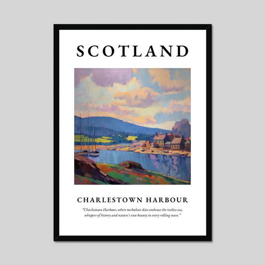 Poster of Charlestown Harbour, Scotland.