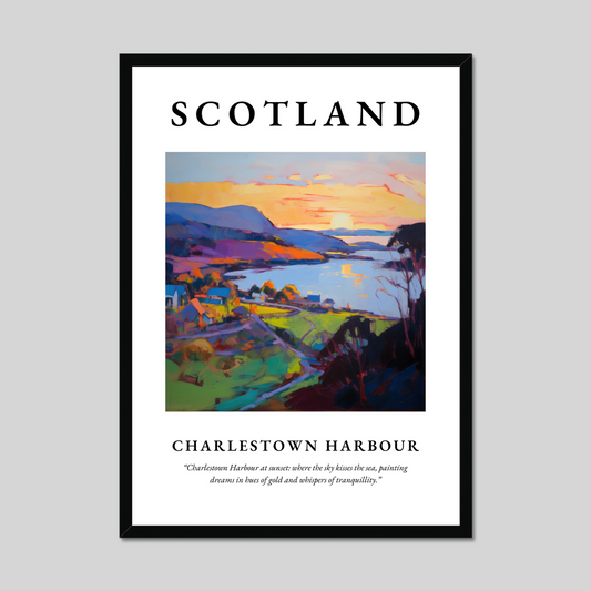 Poster of Charlestown Harbour, Scotland.