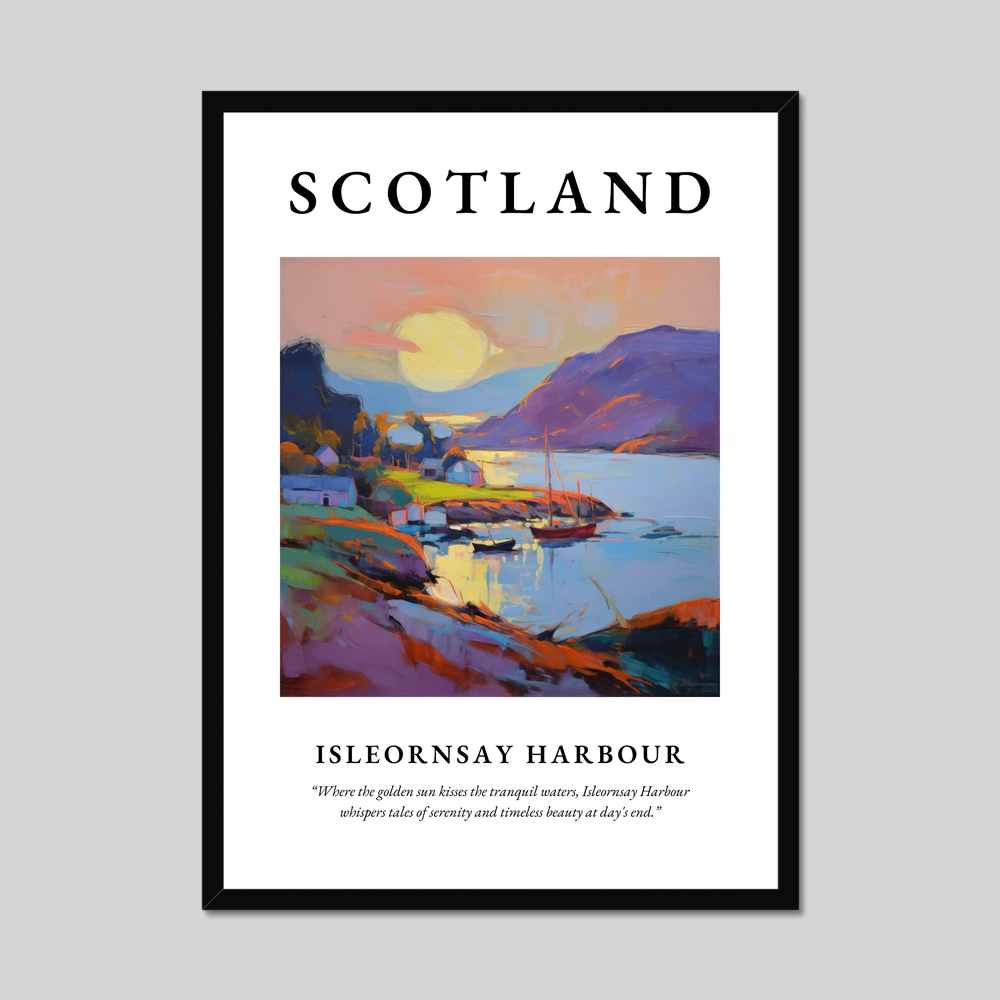 Poster of Isleornsay Harbour, Scotland.