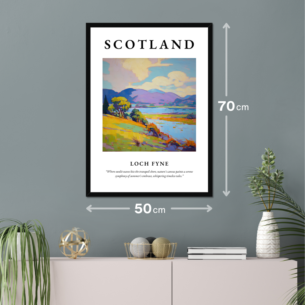 Poster of Loch Fyne hanging on a wall