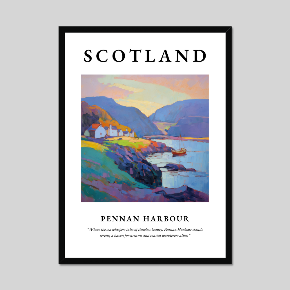 Poster of Pennan Harbour, Scotland.