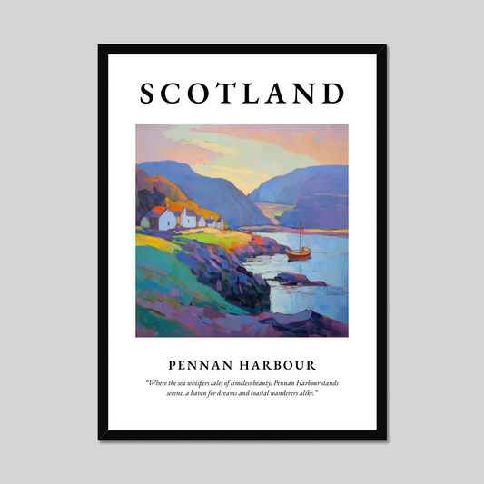 Poster of Pennan Harbour, Scotland.