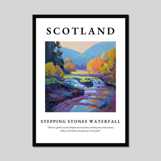 Poster of Stepping Stones Waterfall, Scotland.